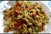 How To Make Batata-pawa / Curried Poatato + Rice Flakes